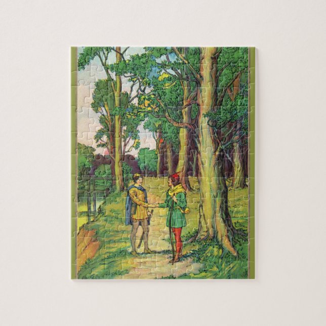 Robin Hood And Little John Jigsaw Puzzle (Vertical)