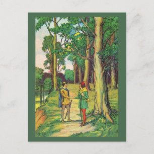 Robin Hood And Little John Postcard