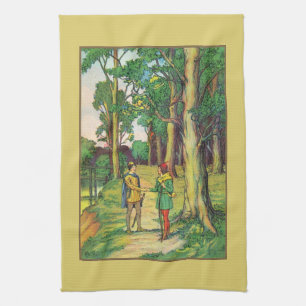 Robin Hood And Little John Tea Towel