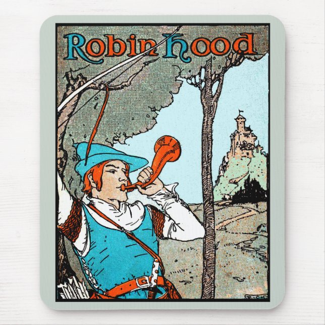 Robin Hood Antique Illustration Merry Men Mouse Pad (Front)