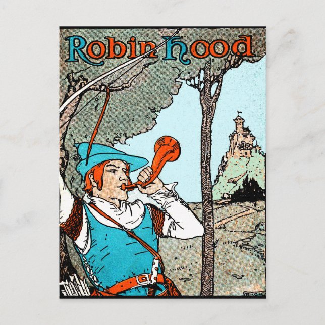 Robin Hood Antique Illustration Merry Men Postcard (Front)