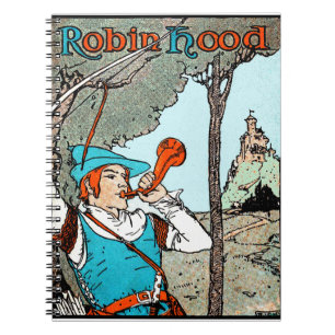 Robin Hood Antique Illustration Merry Men Spiral Notebook