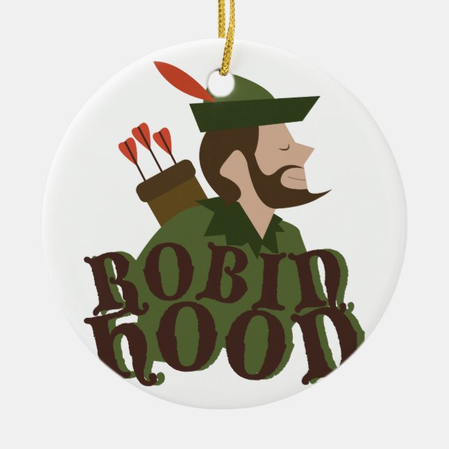 Robin Hood Ceramic Tree Decoration (Front)