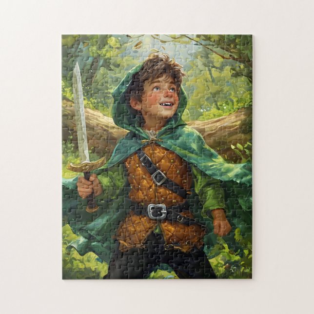 Robin Hood depicted as a child Jigsaw Puzzle (Vertical)