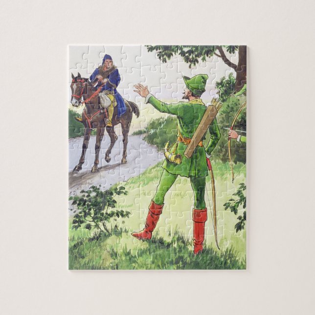 Robin Hood, from 'Peeps into the Past', published Jigsaw Puzzle (Vertical)