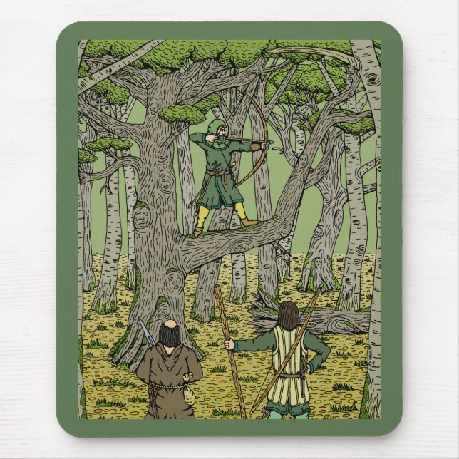 Robin Hood in Sherwood Forest Mouse Pad (Front)