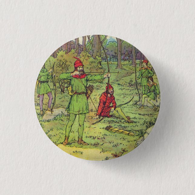 Robin Hood In The Forest 3 Cm Round Badge (Front)