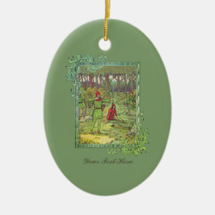 Robin Hood In The Forest Ceramic Tree Decoration