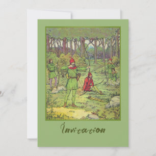 Robin Hood In The Forest  Invitation