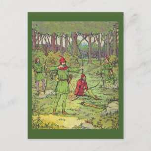 Robin Hood In The Forest Postcard