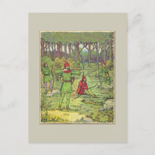 Robin Hood In The Forest Postcard