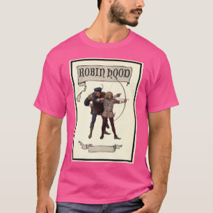 Robin Hood Learning Archery Illustration T-Shirt