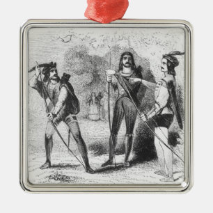 Robin Hood, Scarlet and John Metal Tree Decoration