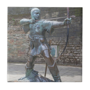 Robin Hood Statue by Nottingham Castle photo Tile