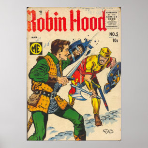 Robin Hood Vintage Comic Cover Art Poster