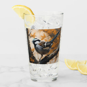 Robin In A Tree Oil Paint, Glass