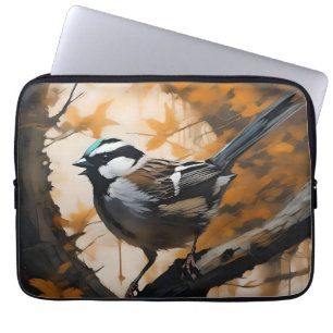 Robin In A Tree Oil Paint, Laptop Sleeve