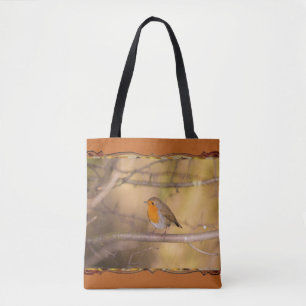 Robin In The Woods Tote Bag