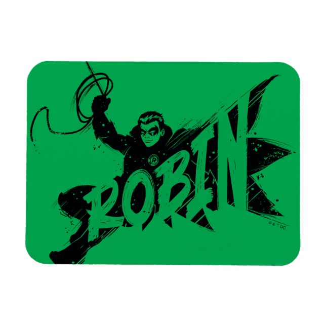 Robin Ink Brush Name Magnet (Horizontal)