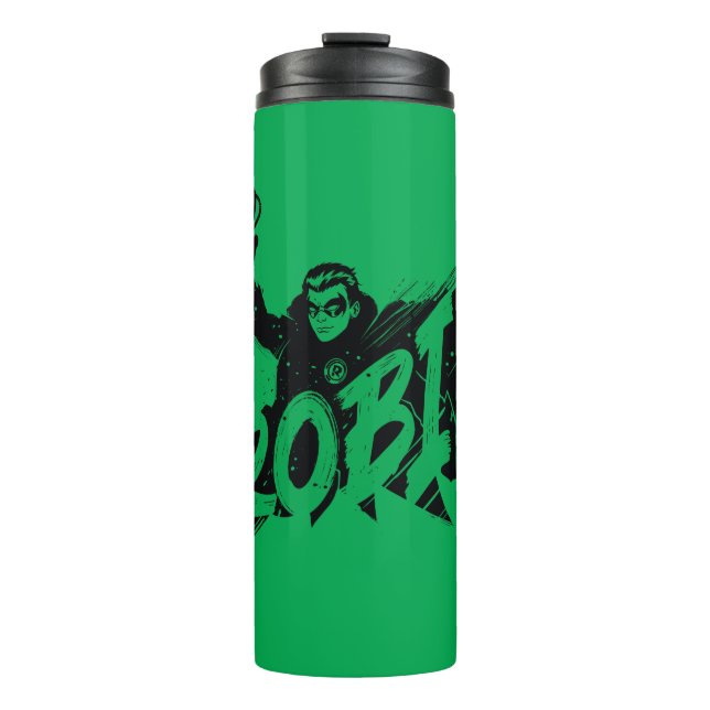 Robin Ink Brush Name Thermal Tumbler (Front)