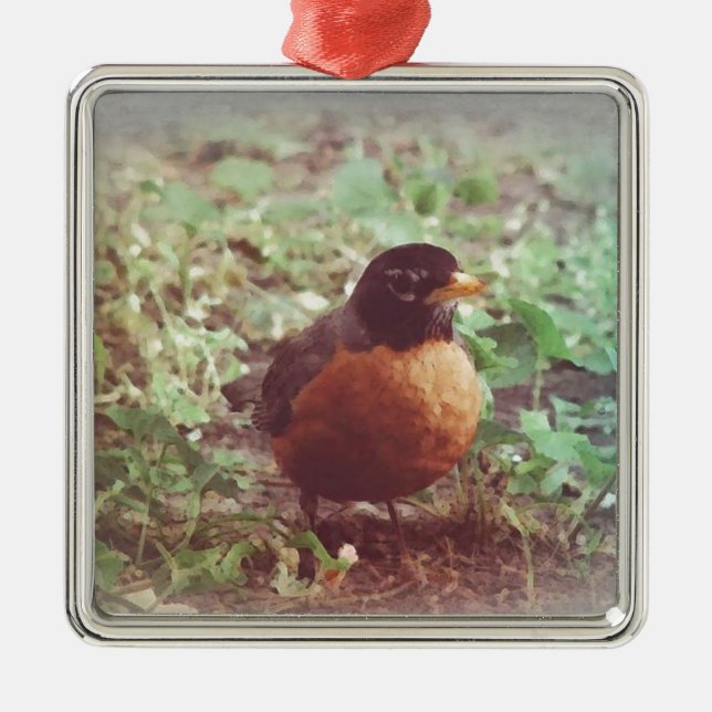 Robin Metal Tree Decoration (Front)