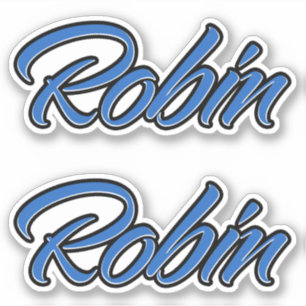Robin name blue sticker Sticker Sticker Sticker se