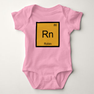 Robin Name Chemistry Element Periodic Table Baby Bodysuit