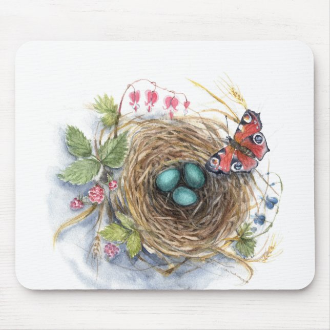 Robin Nest Mouse Pad (Front)