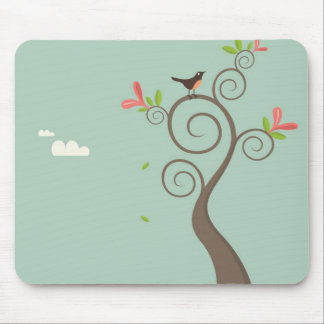 Robin on a Tree Mouse Pad