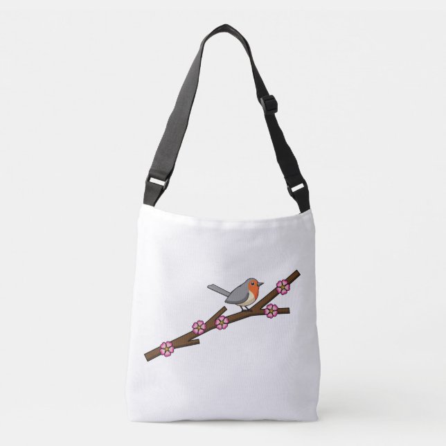 Robin on Sakura Crossbody Bag (Front)