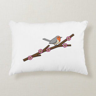 Robin on Sakura Decorative Cushion