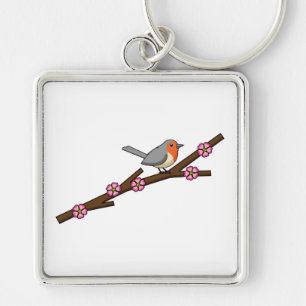 Robin on Sakura Key Ring