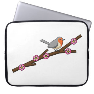 Robin on Sakura Laptop Sleeve