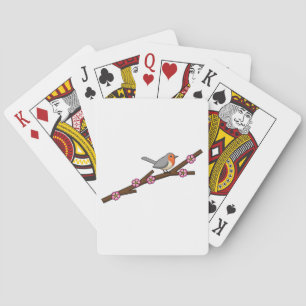 Robin on Sakura Playing Cards