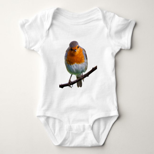 Robin Red Breast Baby Bodysuit (Front)