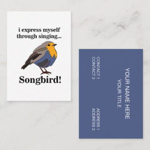 Robin Red Breast Songbird Business Card