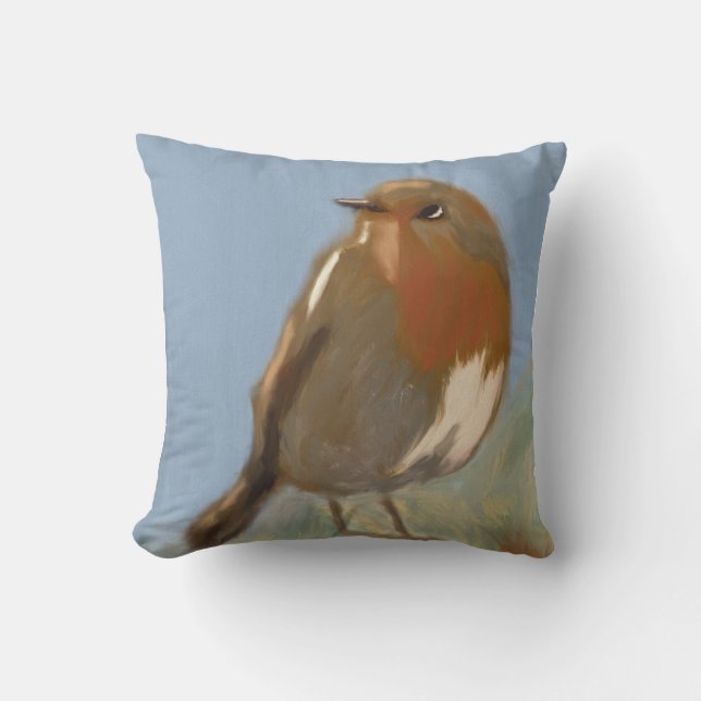 Robin Redbreast Cushion (Front)