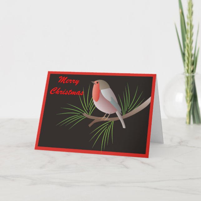 Robin Redbreast Holiday Card (Front)