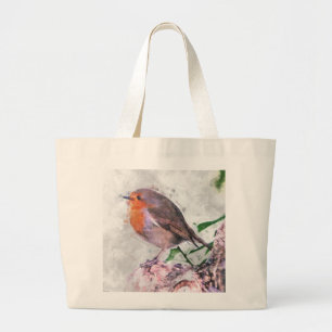 Robin Redbreast Large Tote Bag