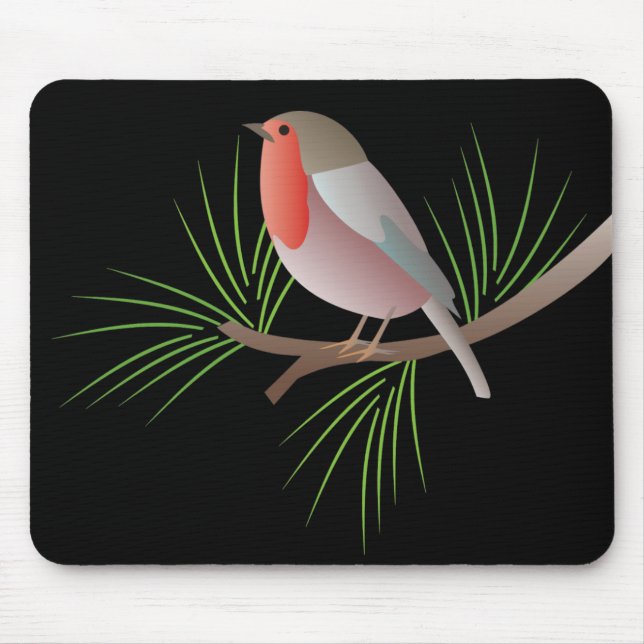 Robin Redbreast Mouse Pad (Front)