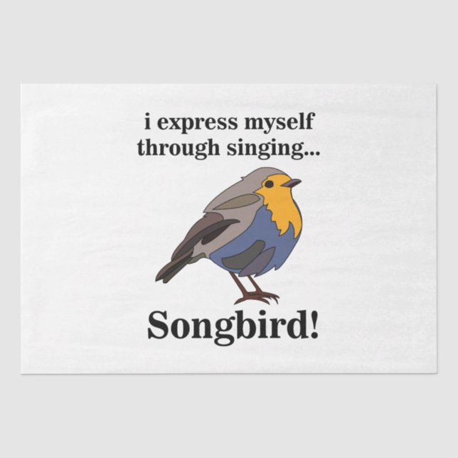 Robin Redbreast Songbird Tissue Paper (Front)