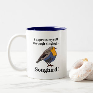 Robin Redbreast Songbird Two-Tone Coffee Mug