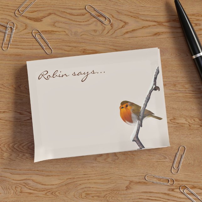 Robin Says Personalised Post-it Notes (This is Bob. He'd love to help you at home with your reminders. Just add your name)