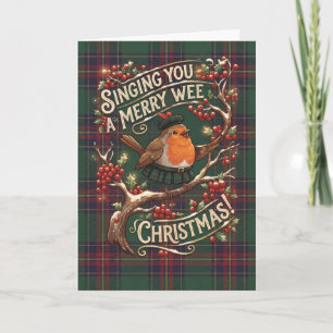 Robin Tartan Christmas Card