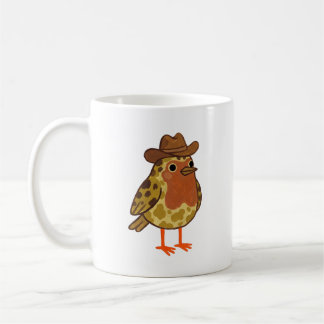 Robin Wearing Cowboy Hat Mug