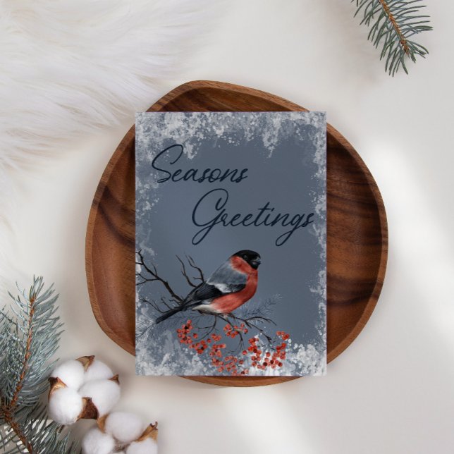 Robin Winter Birds Business Christmas Holiday Card (Creator Uploaded)