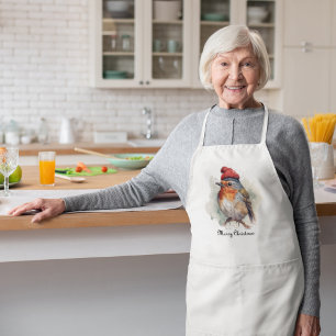 Robin Winter Delight, custom Apron