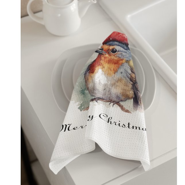 Robin Winter Delight, custom Tea Towel (Creator Uploaded)