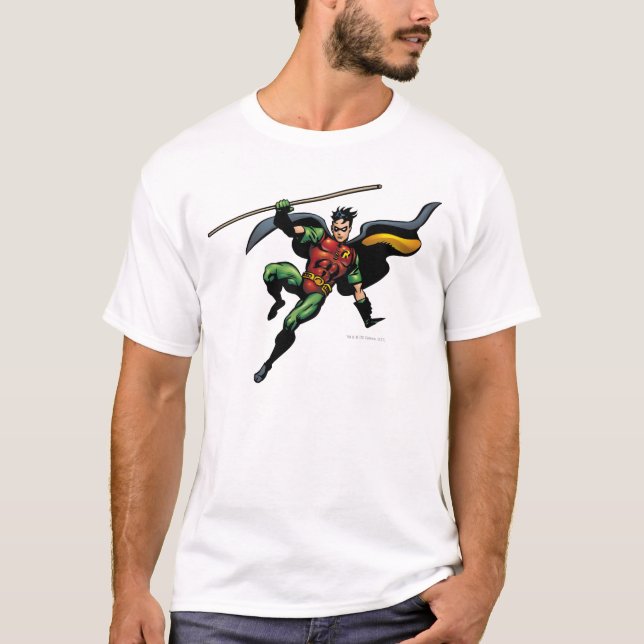 Robin with Staff T-Shirt (Front)