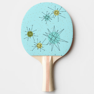 Robin's Egg Blue Atomic Starburst Ping Pong Paddle